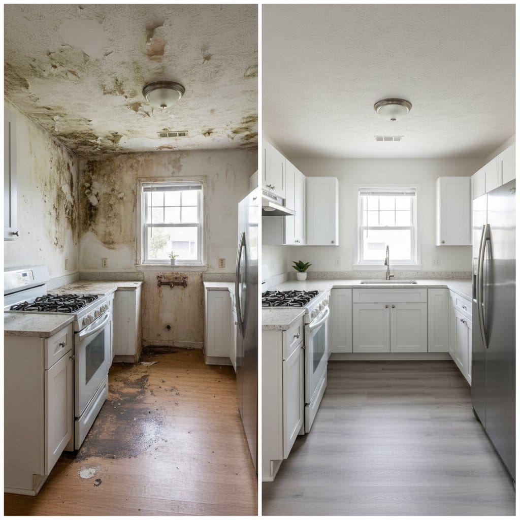 Mold Inspection & Moisture Assessment restoration — home kitchen of colonial residence in Glen Rock, NJ